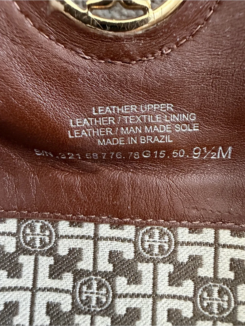 Tory Burch Chestnut Brown Tall Leather Riding Boots with Logo Medallion 9.5